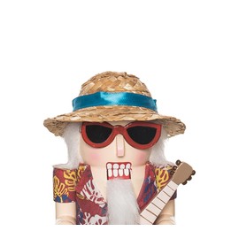 GALLERIE II Nutcracker W/Guitar Figurine Red