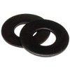 #10 (3/16") Black Stainless Steel Flat Washer (100 pcs), Black
