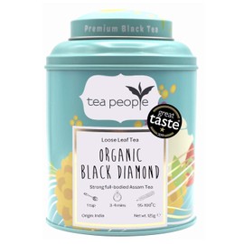 Tea People Organic Black Diamond Loose Black Tea Caddy, 125 g
