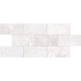 Daltile Limestone 3" x 6" Natural Stone Tile in Tumbled Arctic Gray for Backsplashes, Floors, or Walls