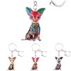 Chihuahua Small Dog Keyring Colourful Enamel Christmas Gift Kids Gift