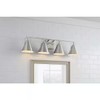 Ceybo 4 Light Brushed Nickel Bathroom Vanity Light Fixture for