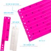 500 WristCo Neon Pink 3 Tab Vinyl Cash Tag Wristbands
