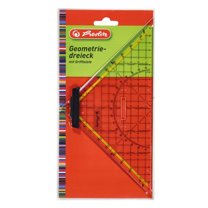 Herlitz Geometry Triangle, Large, with Handle