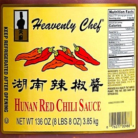 Heavenly Chef Hunan Red Chili Sauce, 136 oz (1 Gallon)