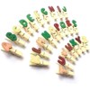 56-Pack Mini Natural Wooden Clothespins with Colorful English Letters A-Z