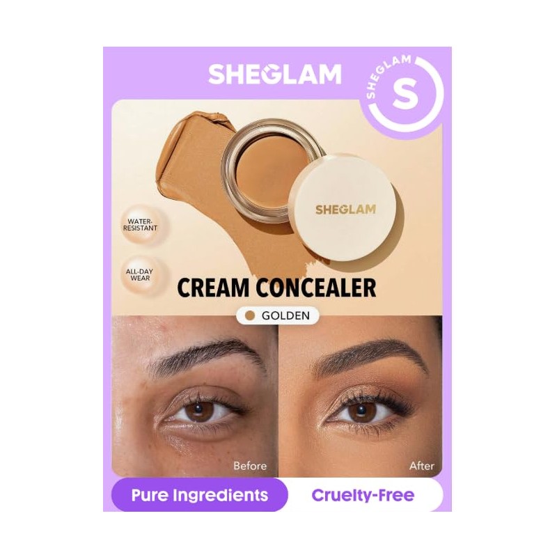 SHEGLAM Corrector En Crema De Retoque RáPido-Fair (Golden, 6)
