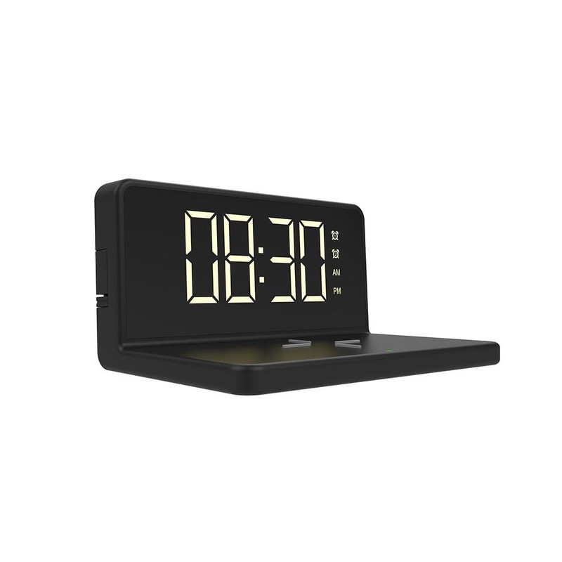 InGenious Wireless Phone Charging Alarm Clock - USB Powered 10W