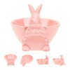 STOBAZA Easter Ceramic Bowl Rabbit Pudding Salad Soup Rice Bowl