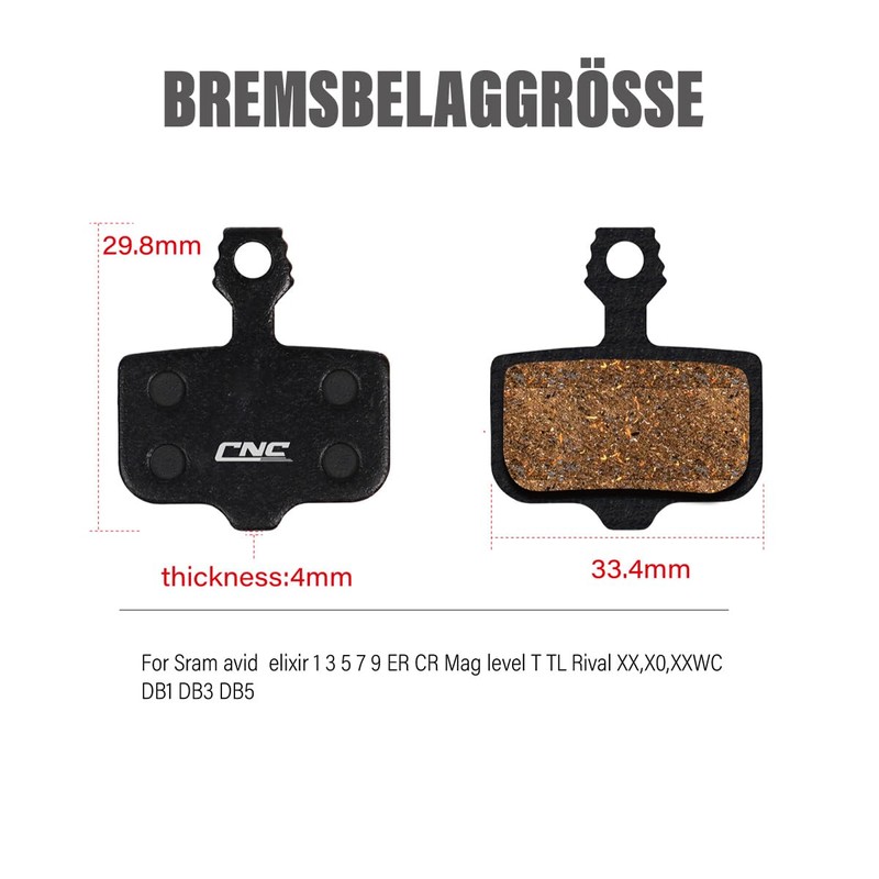 CNCLOL Brake Pads for Avid Elixir E1 E3 E5 E7