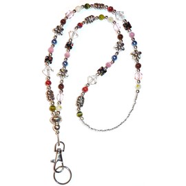 Slim Multi Fashion Women's Beaded Lanyard 34", Breakaway and Non Breakaway Available