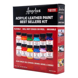 Angelus Kit Pintura Piel Cuero Angelus 12 Tenis Acrylic 29.5ml