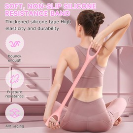 8-Shaped Puller Resistance Bands Set (15LB Blue, 20LB Purple, 40LB Pink) – 3 Pack Fitness Band for Full Body Workout, Home Gym, Physical Therapy, Strength Training – Lightweight & Portable