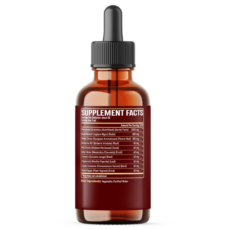 10in1 Wormwood Liquid Drops with Wormwood, Black Walnut, Whole Cloves,