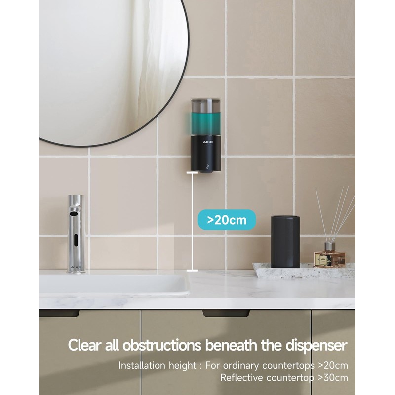 AIKE Automatic Soap Dispenser for Liquid, Wall Mounted for Kitchen