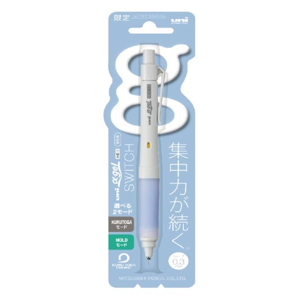 Mitsubishi Pencil M31009GG1PPB Mechanical Pencil Alpha Gel Switch 0.3mm Pastel Blue