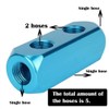 Beduan 1/4" 2 Way 5 Port Aluminum Air Hose Inline