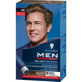 Men Perfect Anti-Grey Tint Gel 40 Dark Blonde (4 x 80 ml), Hair Colour for Men Hides Grey Hair, Anti-Grey Tint for a Natural Looking Result