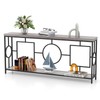 Giantex 71" Console Table, 2-Tier Extra-Long Entryway Table w/Storage Shelf,