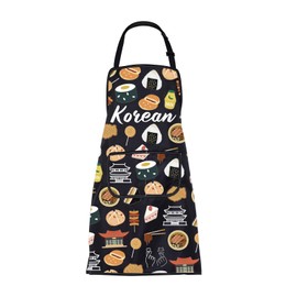 BNQL Korean Food Apron Korean Gifts Korea Lover Gifts Korea Trip Gift South Korea Souvenirs Gifts Obsessed Gift Seoul Korea Apron