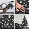 Jbofyee Dog Paws and Bones Bath Mat 24x16 Inch Non-Slip