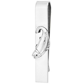 Sterling Silver Tie Clip Mounted Bass Fish USA, 5/16 X 2 inch