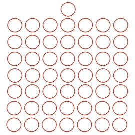 MECCANIXITY Silicone O-Ring 36mm ID 40mm OD 2mm Width Metric VMQ Sealing Gasket Replacement 50A Durometer for Plumbing Compressor Faucets Valves Repair (Red, Pack of 50)