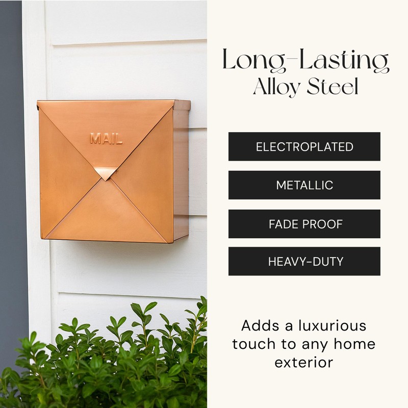 NACH Chicago Copper Extra Large Mailbox, Rust Resistant Large Mailboxes