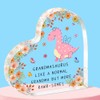 QMVMV Funny Grandmasaurus Gifts Grandma Acrylic Plaque from Granddaughter Grandson