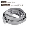 uxcell U Channel Edge Trim, 6.5ft Length Rubber Guard Seal