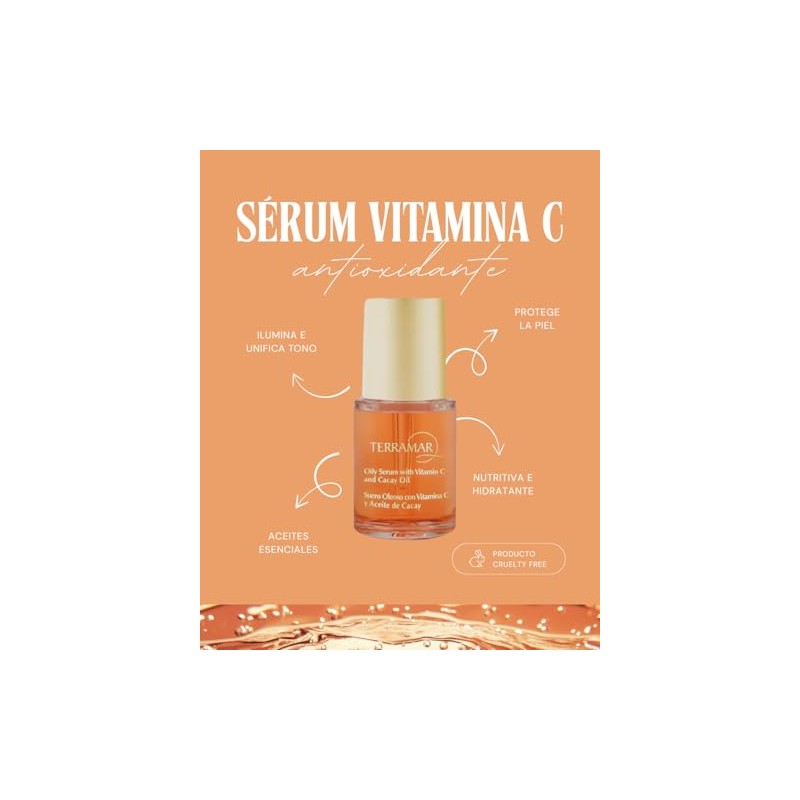 Suero Oleoso con vitamina C y Aceite de Cacay