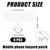 NQEUEPN 6pcs Phone Lanyard Patch Pad, 2.4x1.38x0.16in Short Cell Phone