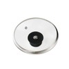 Geesatis 6"Tempered Glass Lid Heat Resistant Silicone Handle Frying Pan
