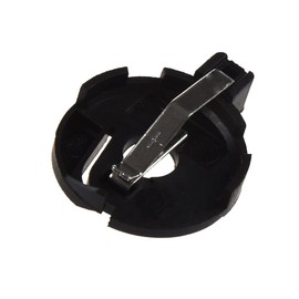 Sopepoyie 2016 2025 CR2032 Soporte de batería horizontal para botón de moneda, contenedor negro, soporte de batería con 2 pines, montaje de soldadura, soporte de batería de botón de 3 V (paquete de 15)