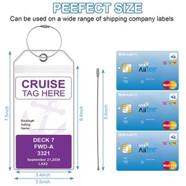 8-Pack Cruise Luggage Tag Holder, Cruise Luggage Tag Holder can be Used for 2025Carnival, NCL, MSC Cruises, and Princess Ships Offer
