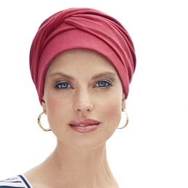 Christine Headwear Versatile and modern Mila turban with numerous features and a unique fit, Lipstick Red, Einheitsgröße