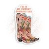 Cowboy Romance Era Sticker Pink Funny Book Lover Bookish Western