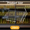 COMNICO Pack of 10 Movable Shelf Label Holders Transparent Shelf