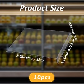 COMNICO Pack of 10 Movable Shelf Label Holders Transparent Shelf Labels Library Shelf Markers Transparent Shelf Labels Holder for Classroom Office Library