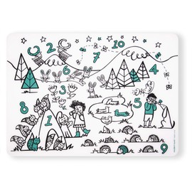 modern-twist 10 x 14 Reusable, Waterproof Coloring Mark-Mat Sheet for Kids, 100% Food-Grade Silicone, Pack of 1, Numbers