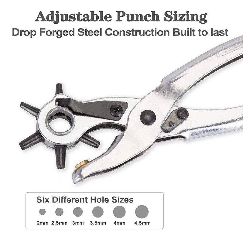 LEDON Leather Hole Punch, 23cm Belt Hole Puncher for Leather