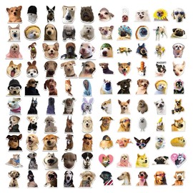 Dog Stickers, 100 Pieces Waterproof Vinyl Stickers, Funny Dog Stickers, Cartoon Animal Stickers, Cute Dog Stickers, for Laptop Car Motorcycles Skateboard Luggage Water Bottles