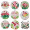 Beadthoven Flamingo Diamond Painting Coasters, 5D Diamond Art Cup Mat