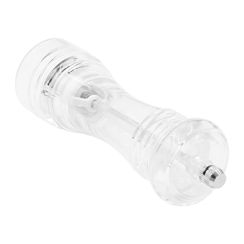 2pcs ZONADAH Transparent Pepper Mill 6 Inch Manual Salt Pepper