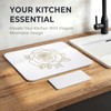 Stone Dish Drying Mat for Kitchen Counter, Glittery Resin Rose