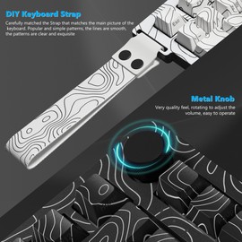 Womier 75% Wireless Mechanical Gaming Keyboard with Topographic Strap,QMK/VIA Creamy Keyboard, RGB Custom Hot Swappable Key Board, PBT Keycaps for Windows & Mac - POM Linear Switch(Q75)