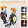 Lusostka Multifunctional Keychain Flashlights, LED Rechargeable Flashlights with Life-Saving Whistles,