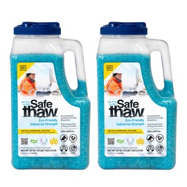 Safe Thaw Industrial Strength Salt Free Pet Safe Snow Ice Melter and Traction Agent for Concrete, Asphalt, and More, 10-Pound 7-Ounce Jug (2 Pack)