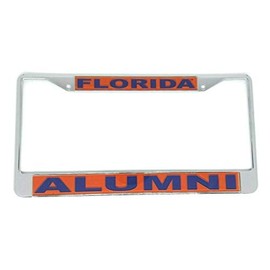 Stockdale University of Florida Alumni Blue on Orange Acrylic on Metal License Plate Frame