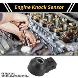 REPAIROCK 1 Pc Engine Knock Sensor for Ram 1500 2500 2011-2017 for Ram 4500 5500 2014 2016-2017 Engine Knock Detonation Sensor Sturdy Metal Plastic Black
